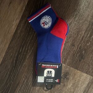 NBA Philadelphia 76ers Kids Quarter Cut Socks - Shoe size 4-9.5